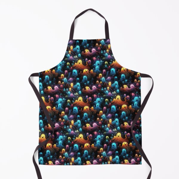 Item preview, Colorful Galaxy Ghosts Fun Halloween Pattern designed and sold by wizardsncastles.