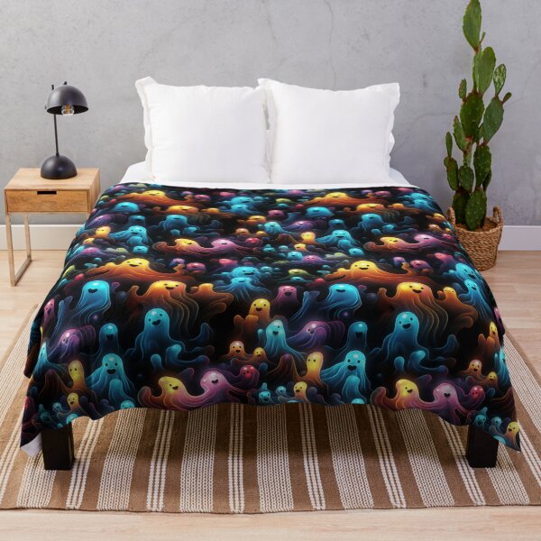 Item preview, Colorful Galaxy Ghosts Fun Halloween Pattern designed and sold by wizardsncastles.
