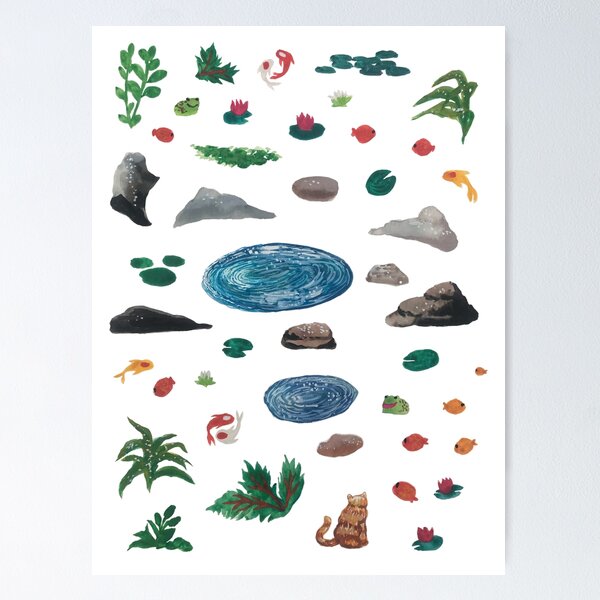 Item preview, Magical koi pond (sticker pack ver.) designed and sold by ChanOnCanvas.