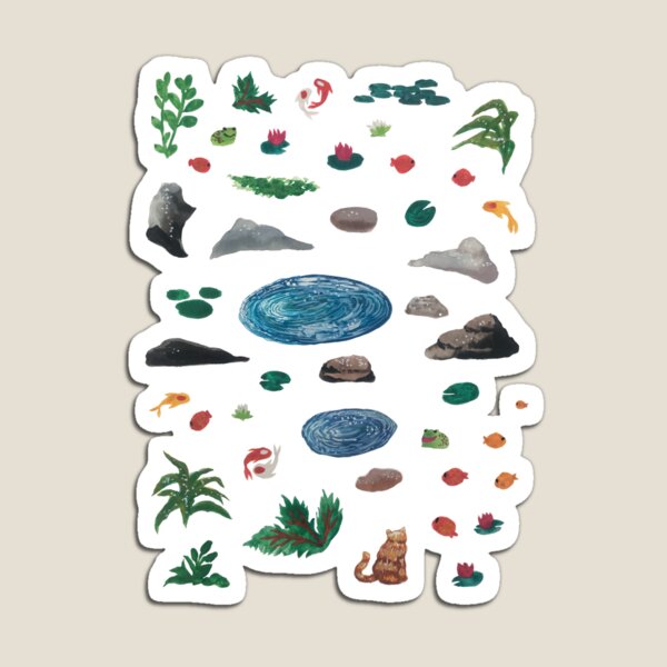 Item preview, Magical koi pond (sticker pack ver.) designed and sold by ChanOnCanvas.