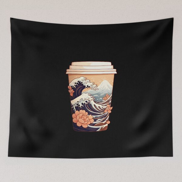 Item preview, The Great Wave of Coffee designed and sold by kyshaspace.
