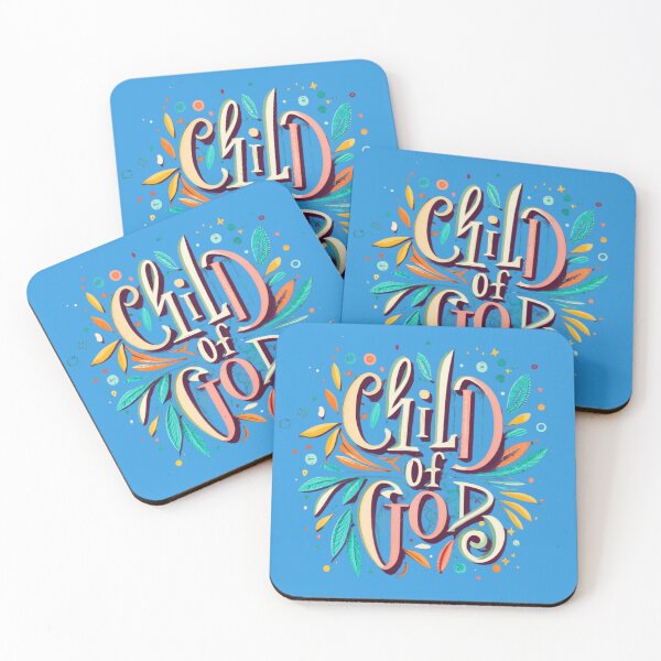 Item preview, Child of God Inspirational Christian Eye-Catching Colourful Leaves and Stars Party Art designed and sold by gyrate.