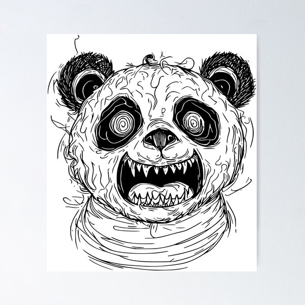 Halloween crazy panda