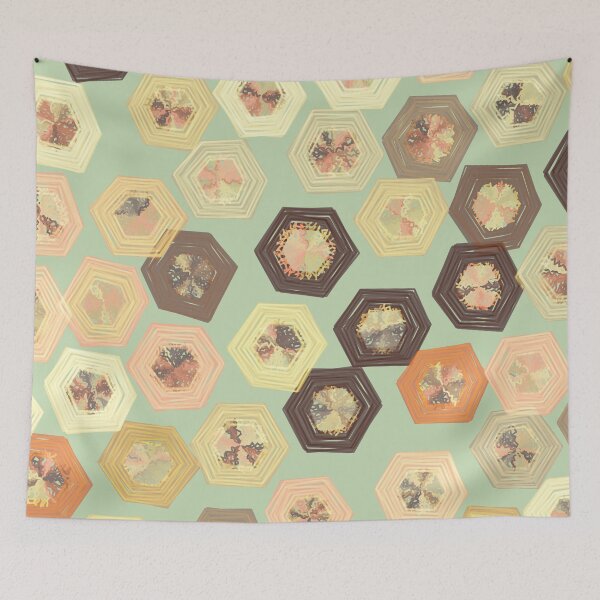 Item preview, Retro Ruffled Hexagons designed and sold by Donovan Harshbarger.