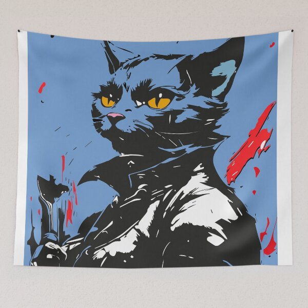 Item preview, Demon Hunter Cat designed and sold by artistua.