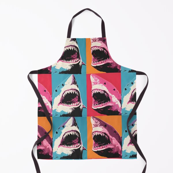 Item preview, shark portrait art. animal colorful. Animal throw pillow.  designed and sold by formform.