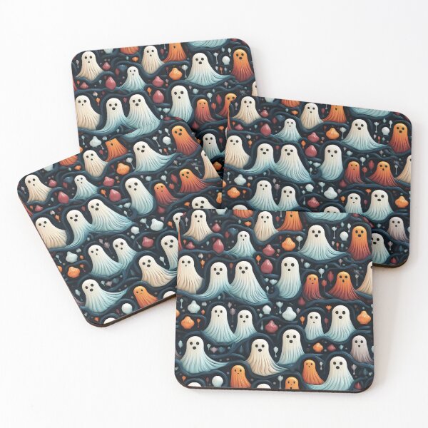 Item preview, 3D Fun Halloween Ghosts Pattern designed and sold by wizardsncastles.