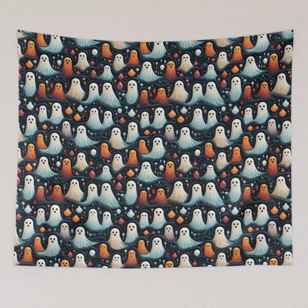 Item preview, 3D Fun Halloween Ghosts Pattern designed and sold by wizardsncastles.
