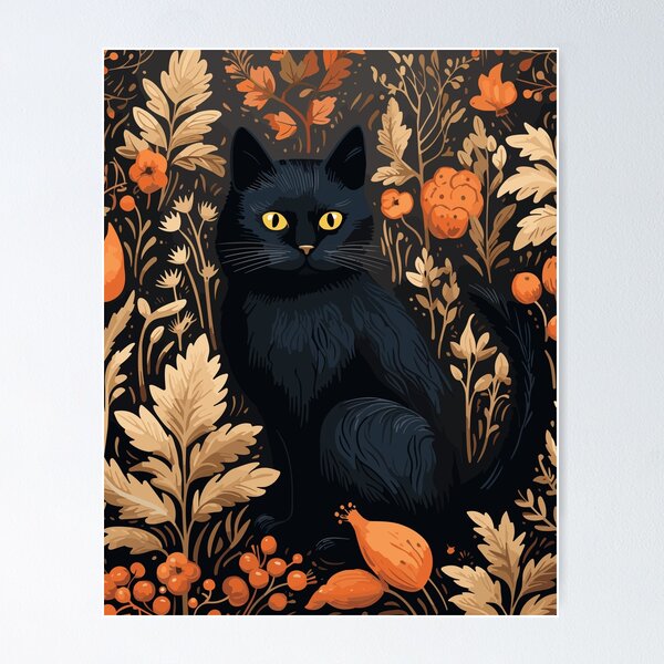 Item preview, El fascinante jardín del gato negro designed and sold by meggydesigns.