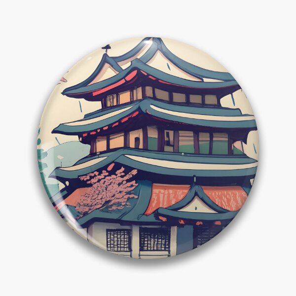 Item preview, Old Traditional Korean house Hanok Drawing designed and sold by Patricks-Art.