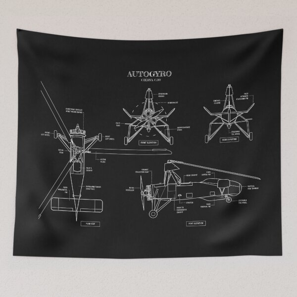 Item preview, Autogyro: Cierva C.30 (White Stencil-No Background) designed and sold by BGALAXY.