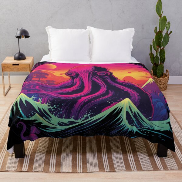 Item preview, Retrowave Cthulu designed and sold by JackBexDesign.