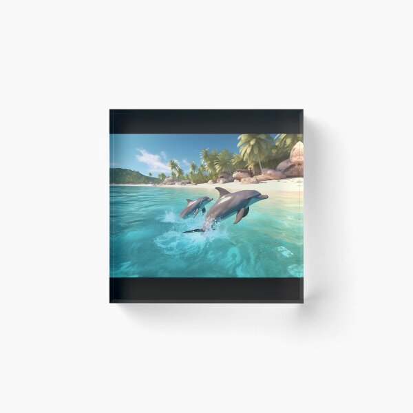 Item preview, dolphins near the beach designed and sold by LoLoCreation82.