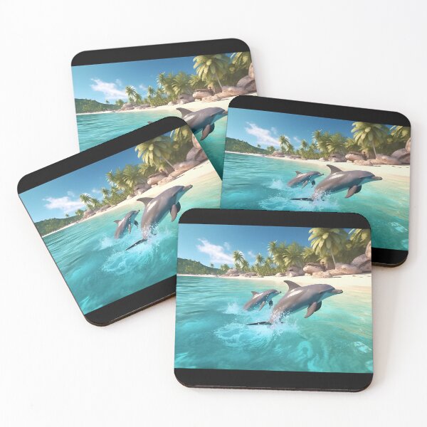 Item preview, dolphins near the beach designed and sold by LoLoCreation82.