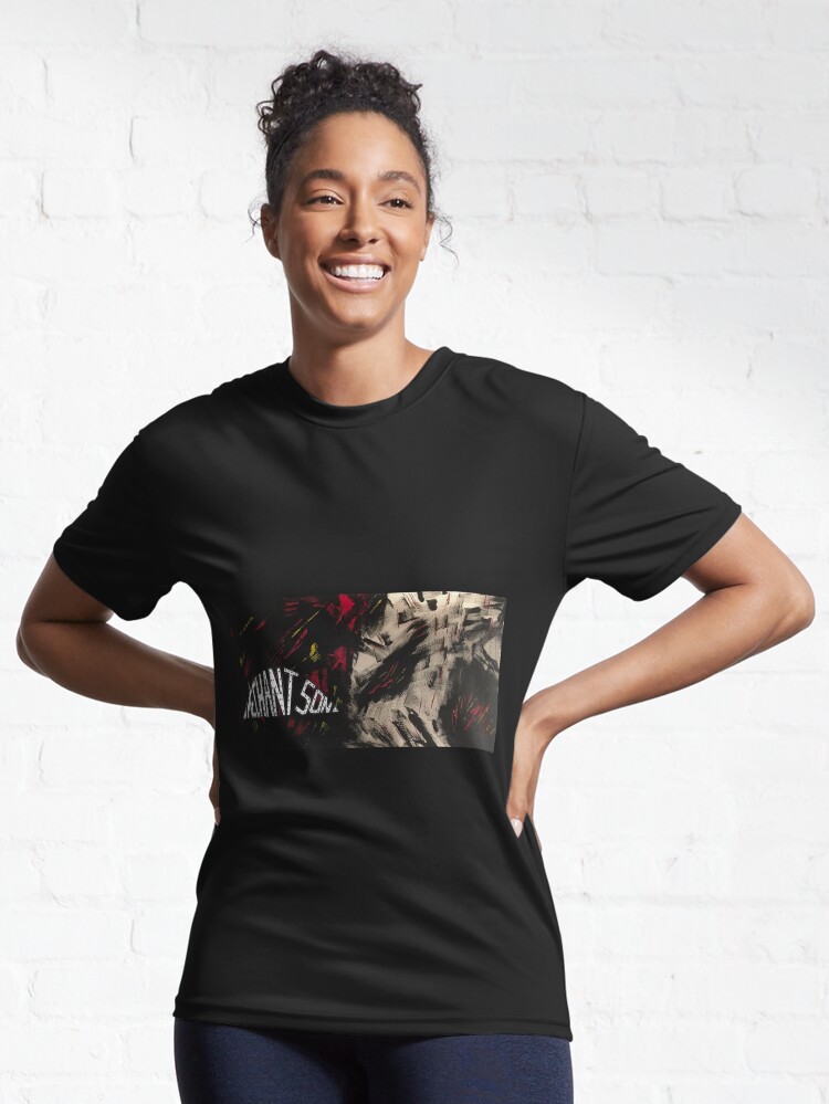 Aperçu 6 sur 7. T-shirt respirant avec l'œuvre Méchant son , matériel promotionnel. créée et vendue par martinb1962.