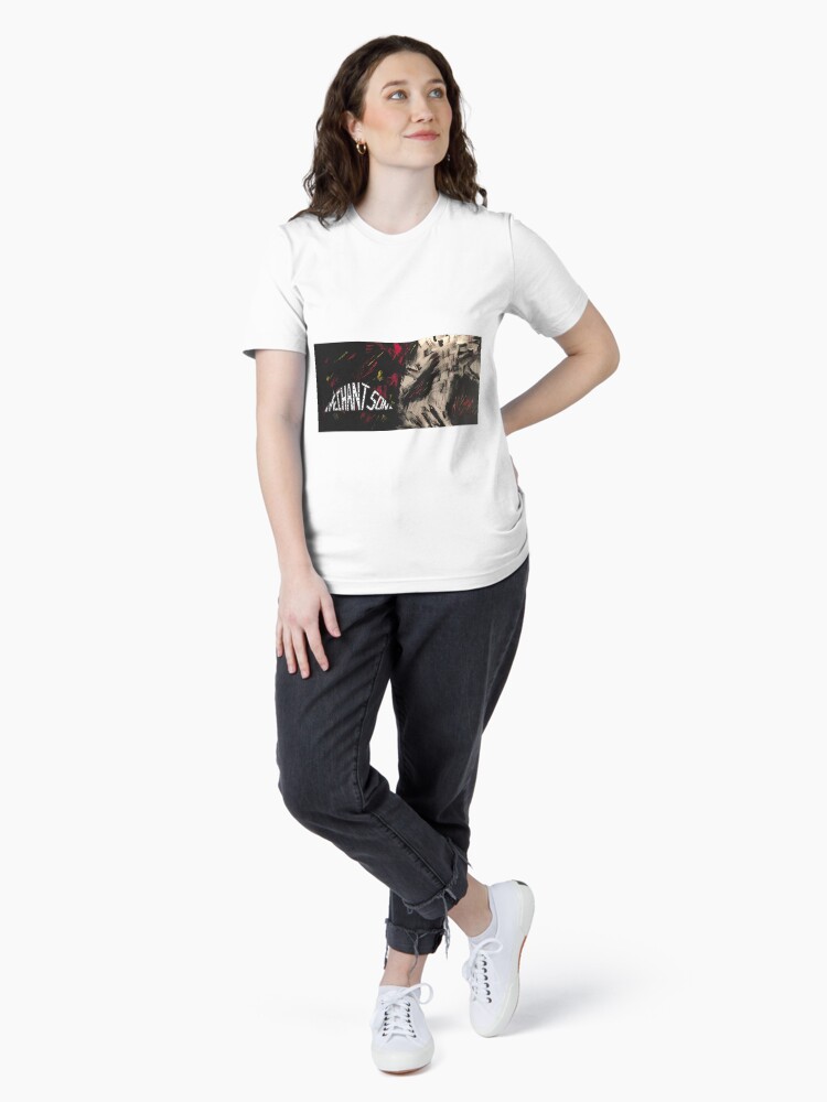 Aperçu 4 sur 7. T-shirt essentiel avec l'œuvre Méchant son , matériel promotionnel. créée et vendue par martinb1962.