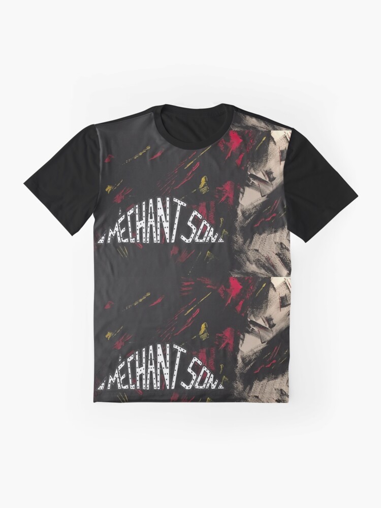 Aperçu 4 sur 5. T-shirt graphique avec l'œuvre Méchant son , matériel promotionnel. créée et vendue par martinb1962.