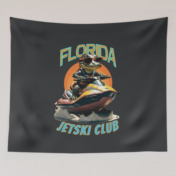 Item preview, A cool and cute alligator riding a jetski designed and sold by Animal world designs.