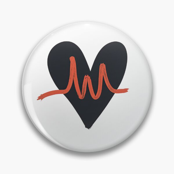 Item preview, Heart with red heartbeat line designed and sold by AleCala.