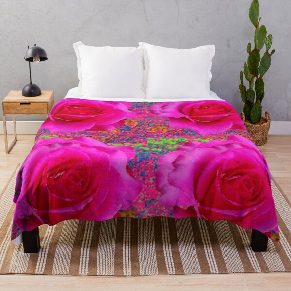 Item preview, FUCHSIA ROSE FLOWERS PATTERN ART designed and sold by sharlesart.