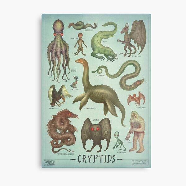 Cryptids - Cryptozoology species Metal Print