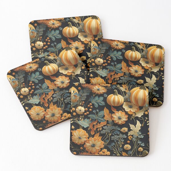 Item preview, 3D Ornate Fall Pumpkin and Flowers Pattern designed and sold by wizardsncastles.