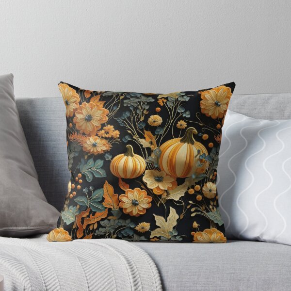 Item preview, 3D Ornate Fall Pumpkin and Flowers Pattern designed and sold by wizardsncastles.