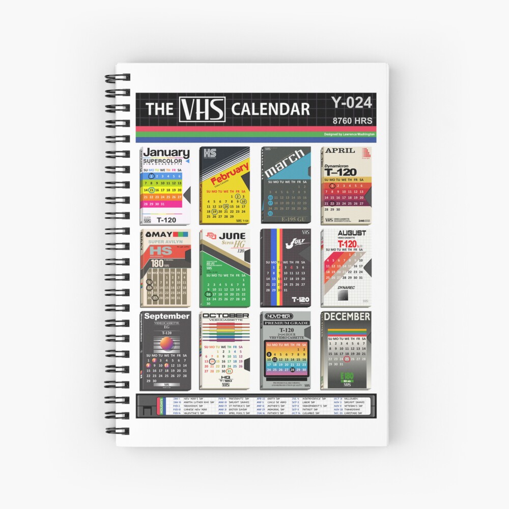"The VHS Calendar 2024" Sticker for Sale by ArtCalLW Redbubble