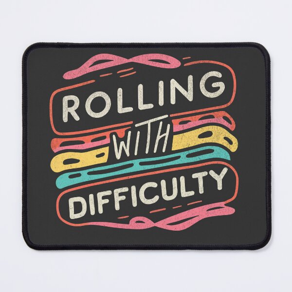 Item preview, Rolling With Difficulty, Typographic Motivational Quote Retro Style designed and sold by Beanster-nl.
