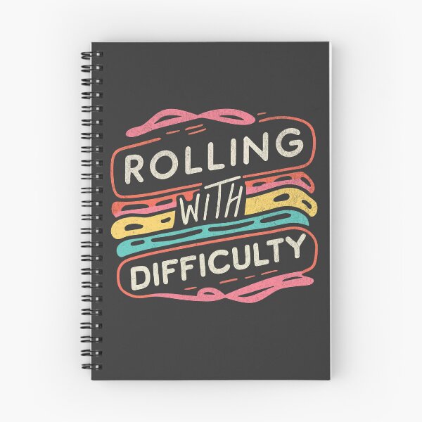Item preview, Rolling With Difficulty, Typographic Motivational Quote Retro Style designed and sold by Beanster-nl.