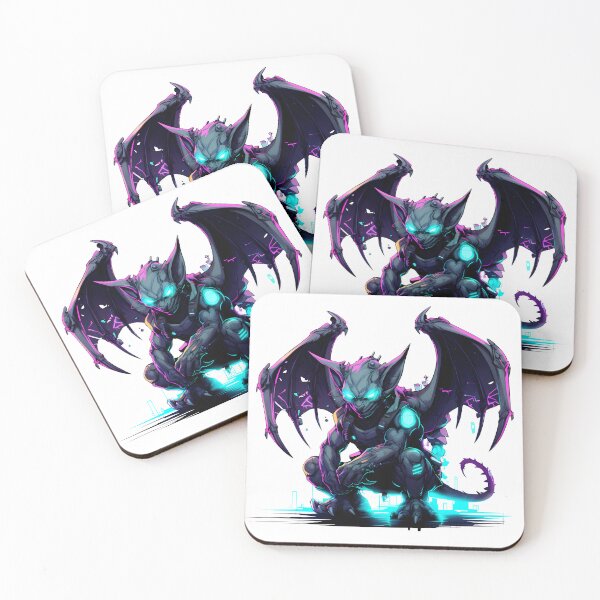 Item preview, Cyberpunk Gargoyle in Neon Colors designed and sold by SchorlCraft.