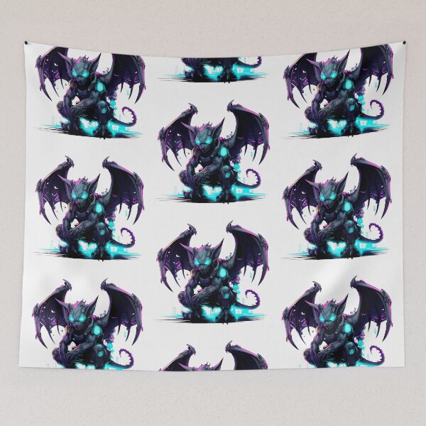 Item preview, Cyberpunk Gargoyle in Neon Colors designed and sold by SchorlCraft.