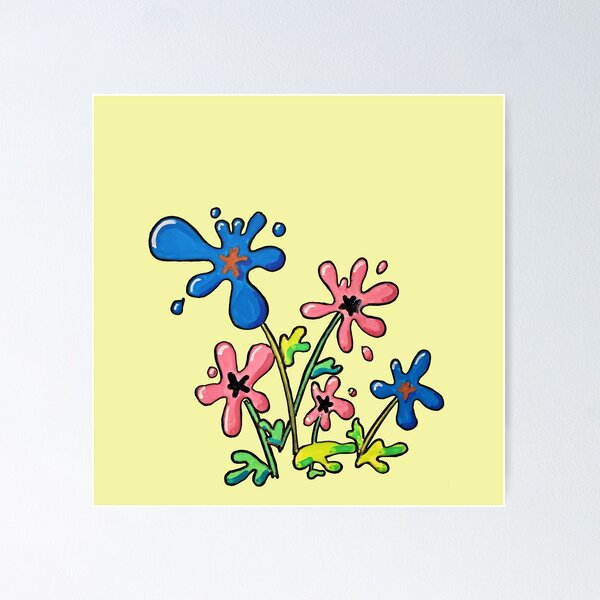 Item preview, Splat flowers designed and sold by hannerkinz.