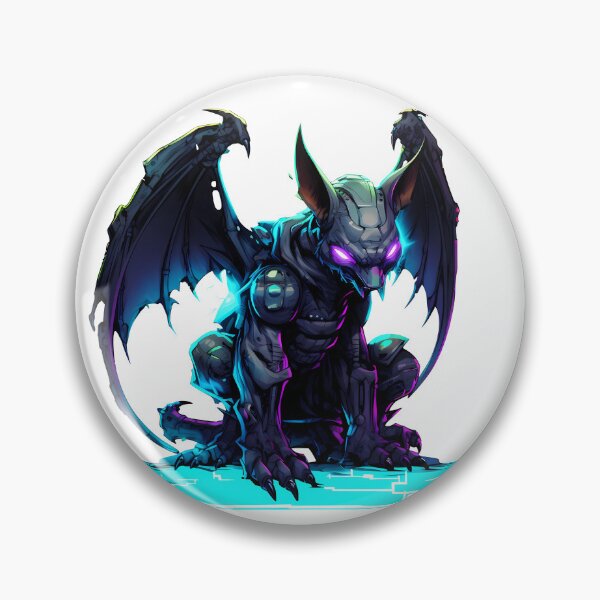 Item preview, Cyberpunk Gargoyle in Neon Colors designed and sold by SchorlCraft.