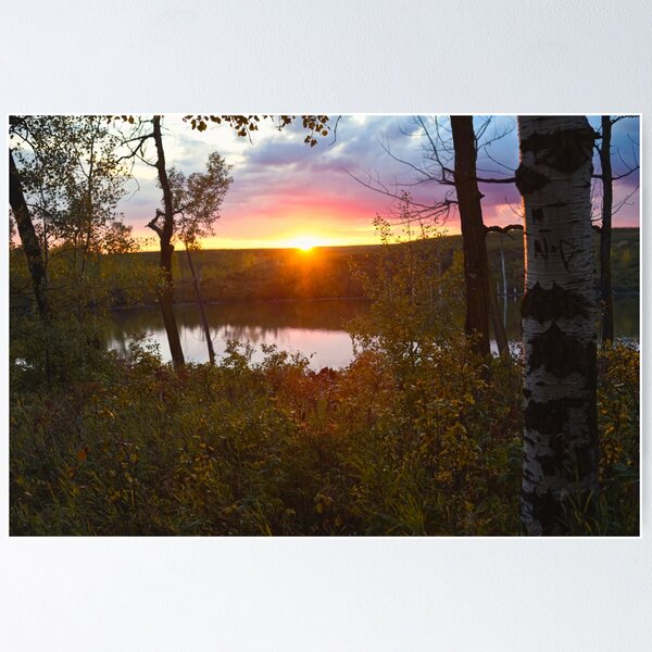 Item preview, Autumn Sunset over Aspen Lake designed and sold by Amy Mitchell.
