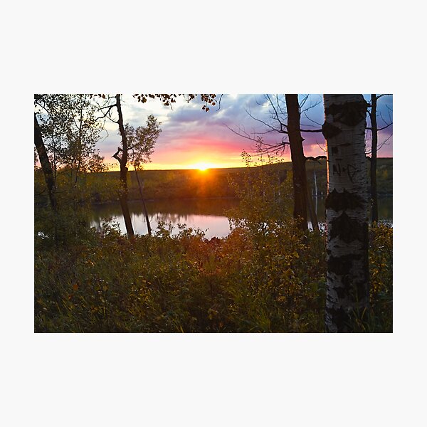 Item preview, Autumn Sunset over Aspen Lake designed and sold by Amy Mitchell.