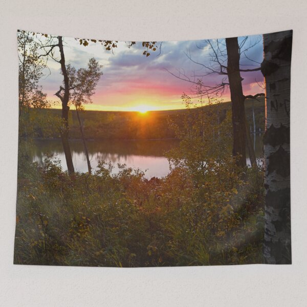 Item preview, Autumn Sunset over Aspen Lake designed and sold by Amy Mitchell.