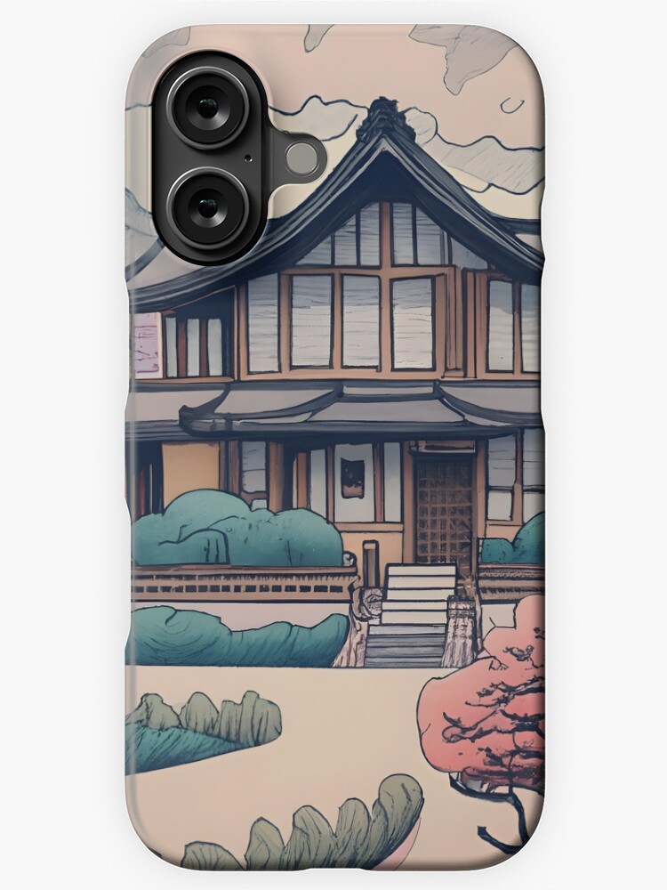 Thumbnail 1 of 4, iPhone Case, Old Traditional Korean house Hanok Drawing designed and sold by Patricks-Art.