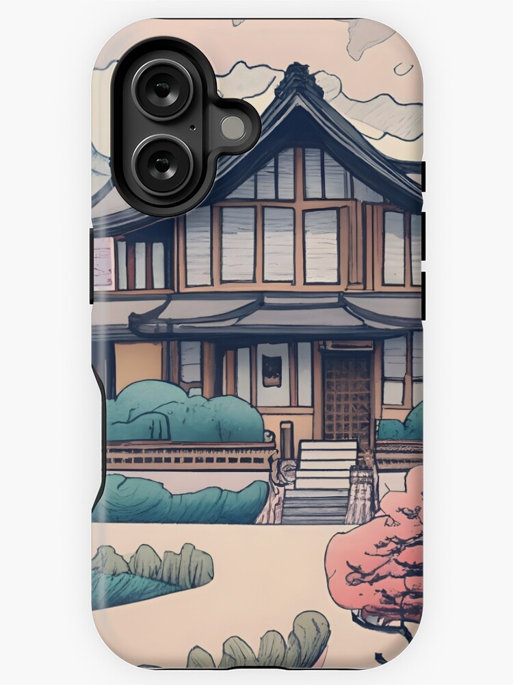Thumbnail 1 of 4, iPhone Case, Old Traditional Korean house Hanok Drawing designed and sold by Patricks-Art.
