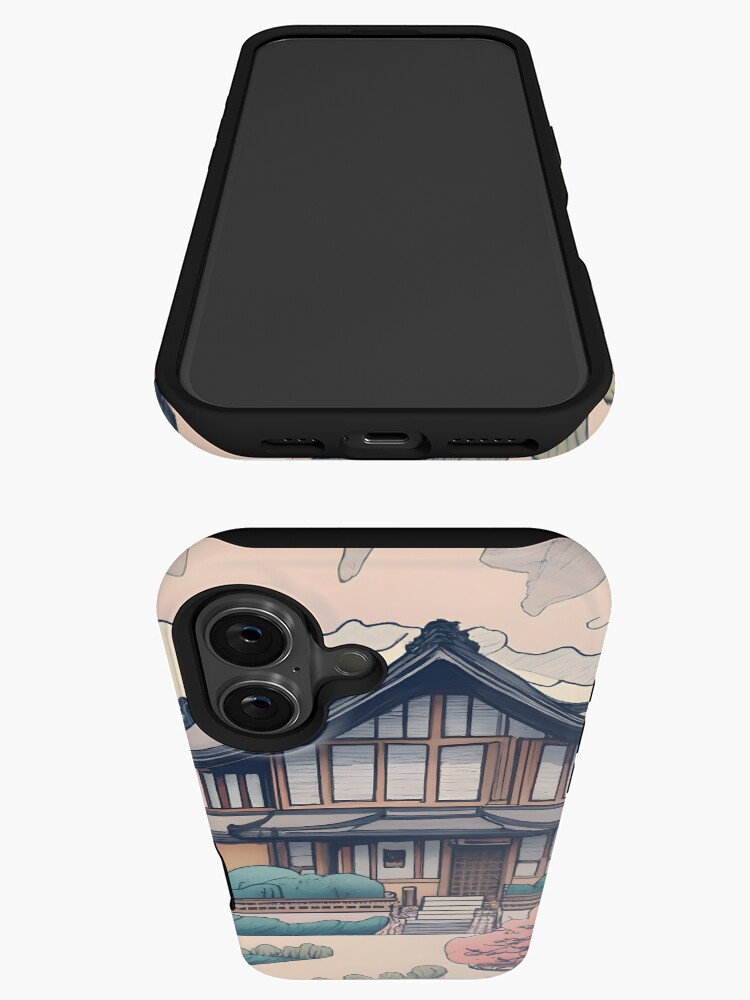 Thumbnail 3 of 4, iPhone Case, Old Traditional Korean house Hanok Drawing designed and sold by Patricks-Art.