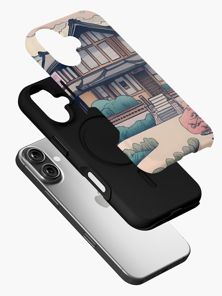 Thumbnail 2 of 4, iPhone Case, Old Traditional Korean house Hanok Drawing designed and sold by Patricks-Art.