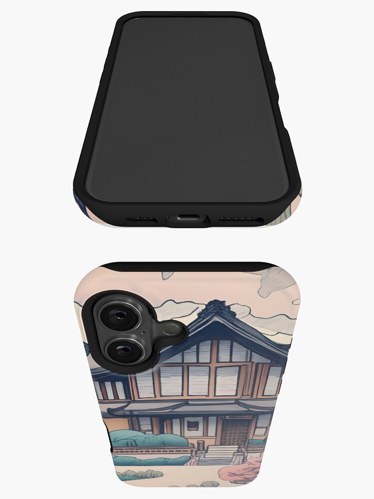 Thumbnail 3 of 4, iPhone Case, Old Traditional Korean house Hanok Drawing designed and sold by Patricks-Art.