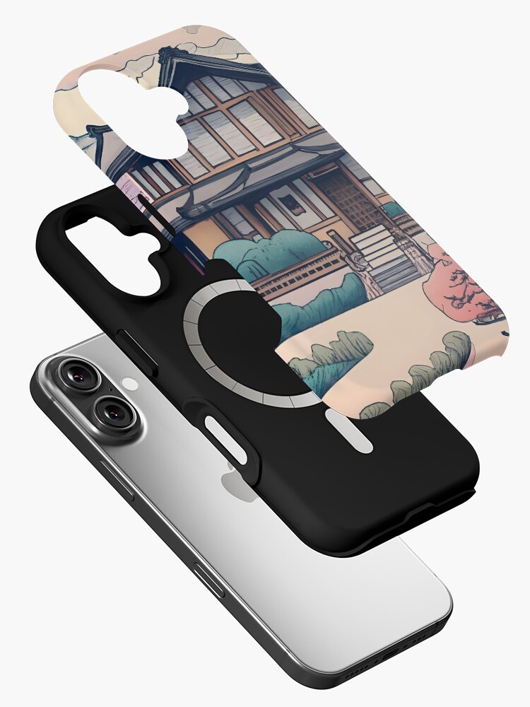 Thumbnail 2 of 4, iPhone Case, Old Traditional Korean house Hanok Drawing designed and sold by Patricks-Art.