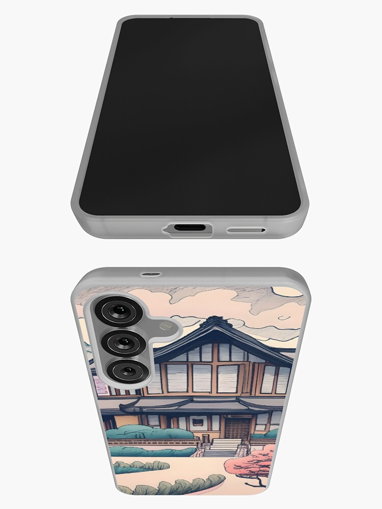 Thumbnail 3 of 4, Samsung Galaxy Phone Case, Old Traditional Korean house Hanok Drawing designed and sold by Patricks-Art.