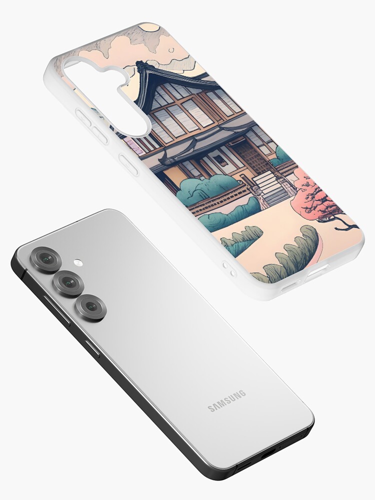 Thumbnail 2 of 4, Samsung Galaxy Phone Case, Old Traditional Korean house Hanok Drawing designed and sold by Patricks-Art.