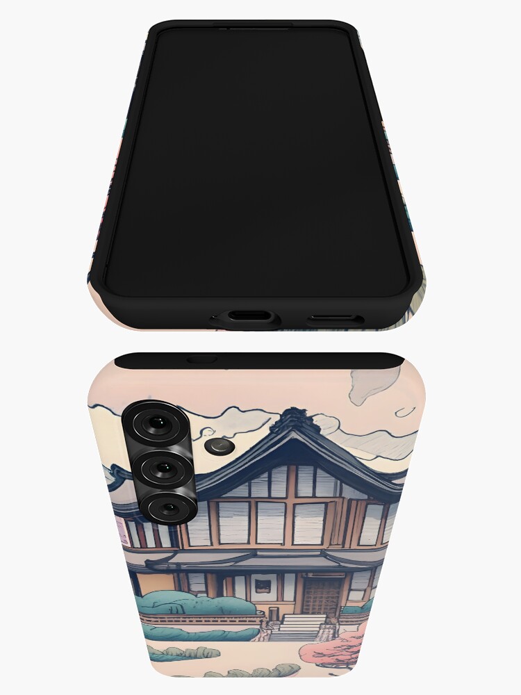 Thumbnail 3 of 4, Samsung Galaxy Phone Case, Old Traditional Korean house Hanok Drawing designed and sold by Patricks-Art.