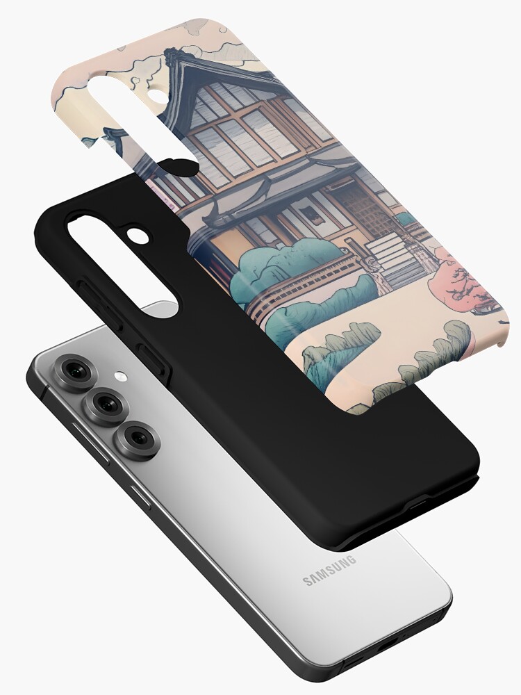 Thumbnail 2 of 4, Samsung Galaxy Phone Case, Old Traditional Korean house Hanok Drawing designed and sold by Patricks-Art.