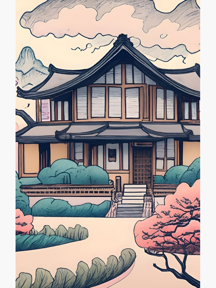 Thumbnail 4 of 4, Samsung Galaxy Phone Case, Old Traditional Korean house Hanok Drawing designed and sold by Patricks-Art.
