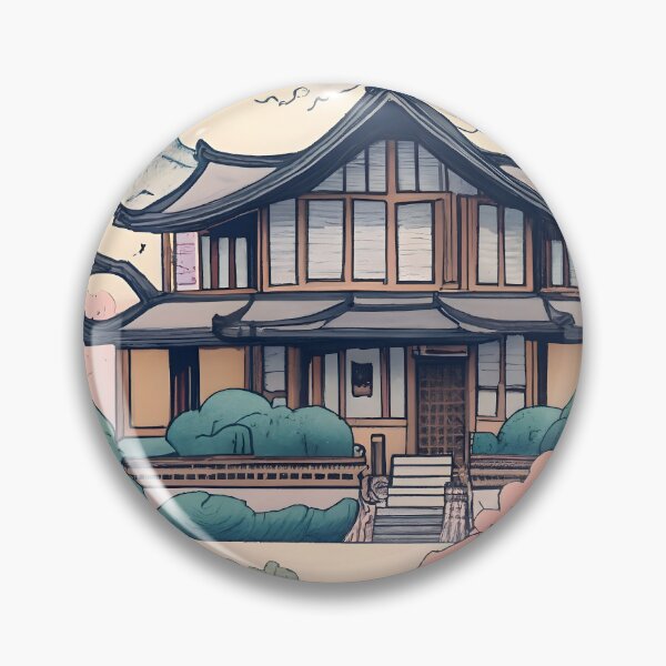 Item preview, Old Traditional Korean house Hanok Drawing designed and sold by Patricks-Art.