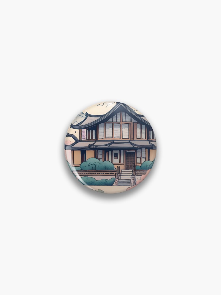 Thumbnail 1 of 3, Pin, Old Traditional Korean house Hanok Drawing designed and sold by Patricks-Art.